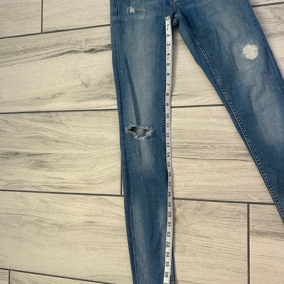 All Saints Blue Skinny Jeans with Distressed Details - Picture 5 of 6